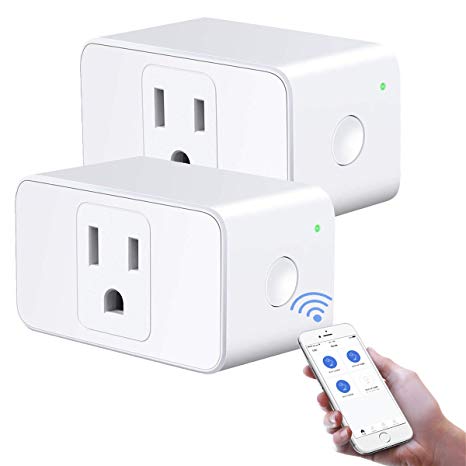 Mini Smart Plug Outlet (2 Pack), Wi-Fi enabled, Compatible with Amazon Alexa Google Home IFTTT, no Hub Required, ETL and FCC listed, Remote Control Smart Socket by Refoss