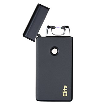 ELITE Electronic Lighter | Single Arc Plasma Lighter | Windproof | Includes Charger | Perfect for Lighting Cigarettes, Candles, and Campfires | Comes in Luxury Gift Box