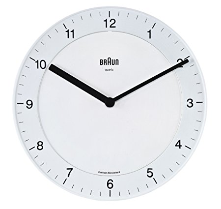 Braun BNC006WHWH Classic Analog Quartz Wall Clock