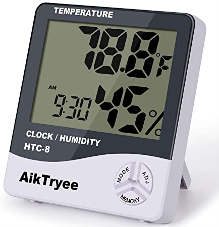 AikTryee Digital Thermometer Indoor Hygrometer Room Thermometers and Humidity Gauge with Temperature Humidity Monitor