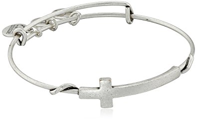 Alex and Ani Spiritual Armour Cross Expandable Wire Bangle Bracelet, 7.75"