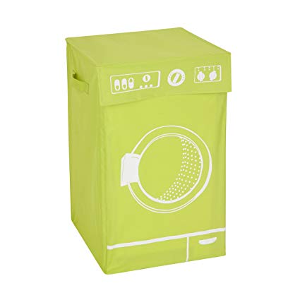 Honey-Can-Do HMP-04061 Washer Graphic Hamper, Green, 14 by 23-Inch