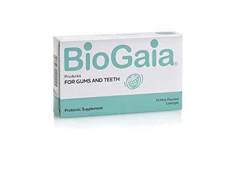 BioGaia Prodentis Mint Lozenges, Probiotic for Daily Oral Health, Promotes Heathy Teeth and Gums, Fights Bad Breath, Alcohol Free, 30 Lozenges, 1 Pack
