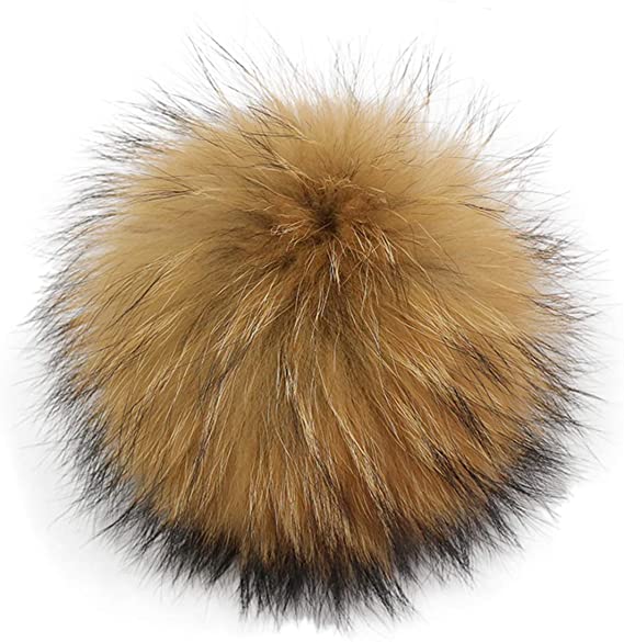 Real Fox Fur Fluffy Pompom Ball for Knitting Hat Shoes Scarves Bag Charms Primary Color 15