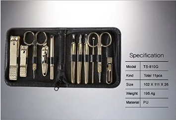 World No 1 Three Seven 777 Travel Manicure Pedicure Grooming Kit Set Total 11 PC Model TS-810GPersonal Nail care Stainless steel- Made in Korea Since 1975