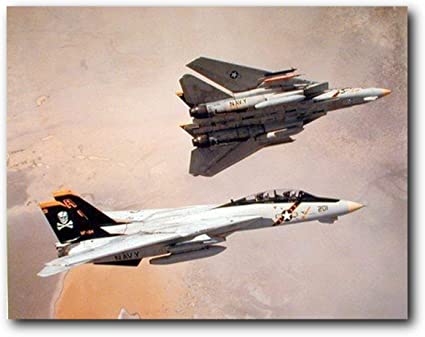Aircraft Wall Decor F-14 Tomcat Airplane Aviation Jet Airplane Pictures Art Print Poster (16x20)