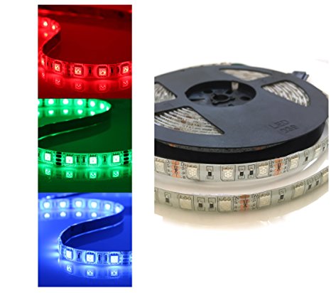 Uplights SMD5050 Waterproof RGB Color Changing LED Strip light,5M 16.4ft Roll DC12V 300LEDs LED Tape light (300 LEDS Waterproof)