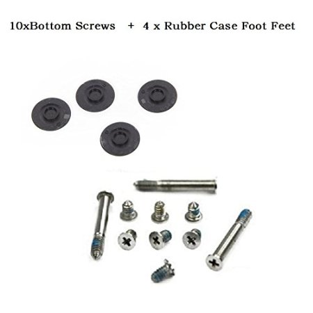 Aiskaer ® 10xBottom Screws 4 x Rubber Case Foot Feet for Macbook Pro A1278 A1286 A1297