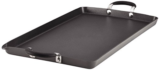 Circulon Momentum Hard-Anodized Nonstick 18-Inch x 10-Inch Double Burner Griddle - Gray