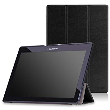 MoKo Lenovo Tab2 A10-70 Case - Ultra Lightweight Smart Slim Shell Stand Cover Case for Lenovo Tab 2 A10-70, Tab 10(TB-X103F) 10.1 inch Tablet, Black