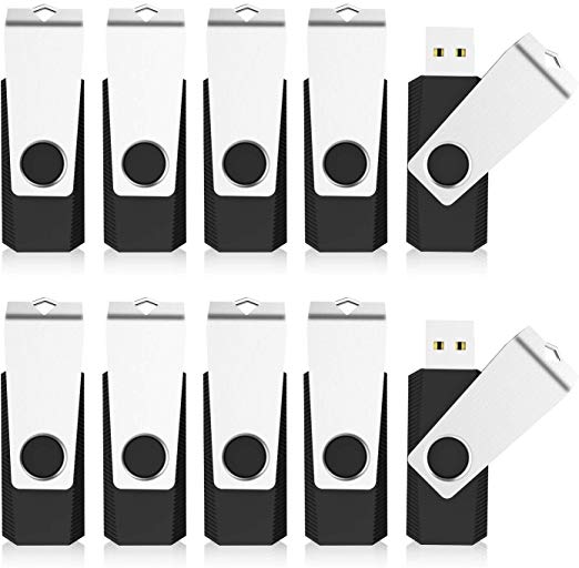 KEXIN USB Drives Bulk 100 Pack 16GB USB Flash Drives Flash Drive Thumb Drives Jump Drives Bulk Flash Drives Swivel USB 2.0 (Without Logo, 16 GB)