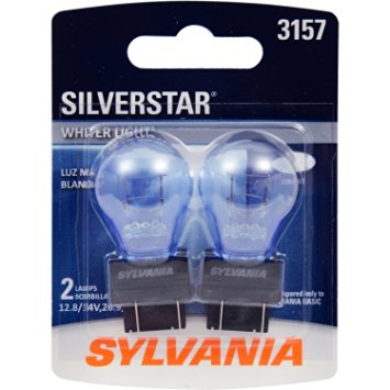 SYLVANIA 3157 SilverStar High Performance Miniature Bulb, (Pack of 2)