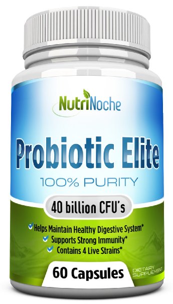 *The BEST Probiotic Supplement with 40 Billion CFUs - Lactobacillus Acidophilus Elite Digestive Supplement to Stop Leaky Gut, Reduce Gas & Constipation - Probiotic for Maximum Weight Loss