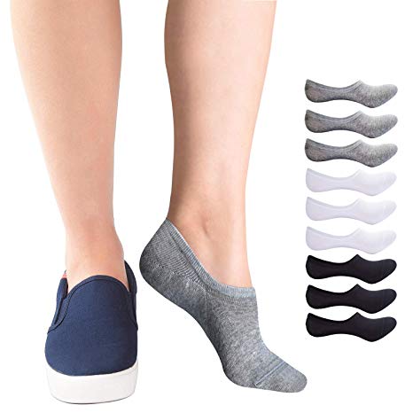 Women's No Show Socks,3/6/9/15 Pairs Cotton Thin Invisible Low Cut Liner Non Slip Flat Boat Line Socks for Women