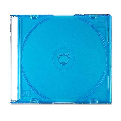 100 SLIM BLUE Color CD Jewel Cases