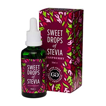 Raspberry Stevia Drops by Good Good (1.7 Fl oz / 50ml) - Sugar Free Substitute and All Natural! Diabetic Friendly! Zero Calorie Sweetener