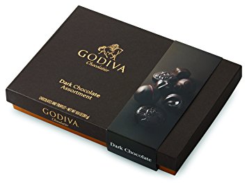 Godiva Chocolatier 27 Piece Dark Chocolate Assorted Gift Box, 10.6 Ounce