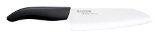 Kyocera Advanced Ceramic Revolution Series 6-inch Chefs Santoku Knife Black Handle White Blade