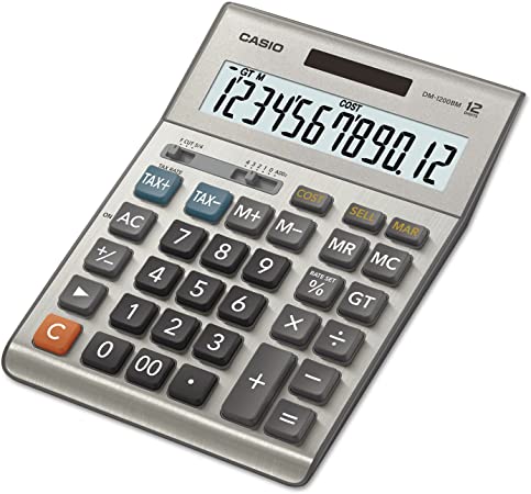 Casio Dm-1200bm Calculators Extra Large Display Desk-top Type Dm1200bm /Genuine