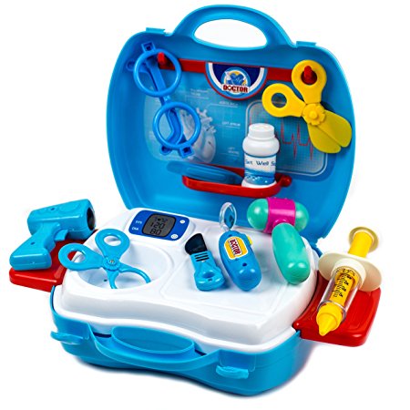 Pretend & Play Doctor Set, 18 Pieces, Packed in a Sturdy Gift Case