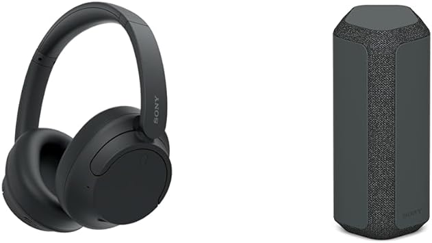 Sony WH-CH720N Noise Canceling Wireless Headphones Bluetooth Over The Ear Headset & SRS-XE300 X-Series Wireless Portable-Bluetooth-Speaker, IP67 Waterproof