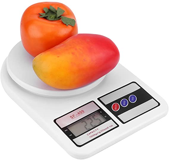 Portable Kitchen Digital Scale 0.1g to 10kg Electronic Scale Tempered Glass with Auto Off Function Food Materials Weighing Kitchen Tool