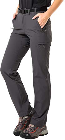 MIER Women's Quick Dry Cargo Pants Lightweight Tactical Hiking Pants with 6 Pockets, Stretchy and Water Resistant