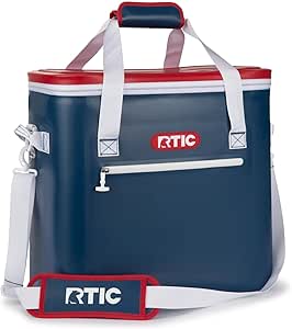 RTIC Soft Cooler 40 Can, Insulated Bag Portable Ice Chest Box for Lunch, Beach, Drink, Beverage, Travel, Camping, Picnic, Car, Trips, Floating Cooler Leak-Proof with Zipper