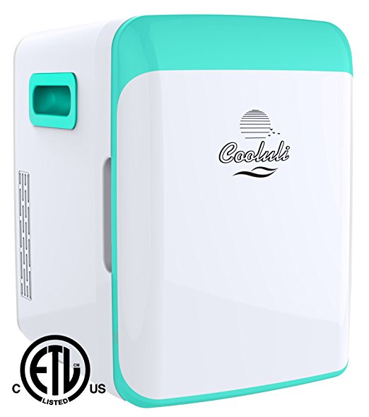 Cooluli Electric Cooler and Warmer (10 Liter / 12 Can): AC/DC Portable Thermoelectric System (Turquoise)