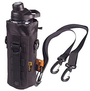 VOZUKO Tactical Molle Water Bottle Pouch with Sling H2O Hydration Carrier Bag