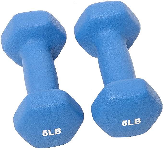 BalanceFrom Set of 2 Neoprene Coated Non-Slip Grip Dumbbell Weights
