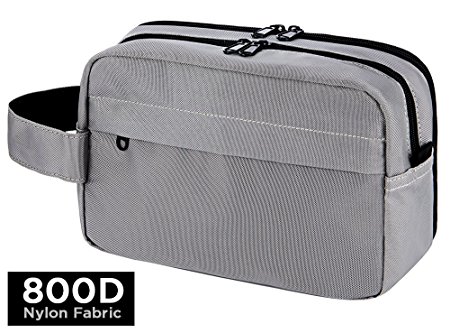 Toiletry Bag, GRM Travel Kit Waterproof Shaving Bags Dopp Kit Wash Bag Toiletry Organizer, Grey