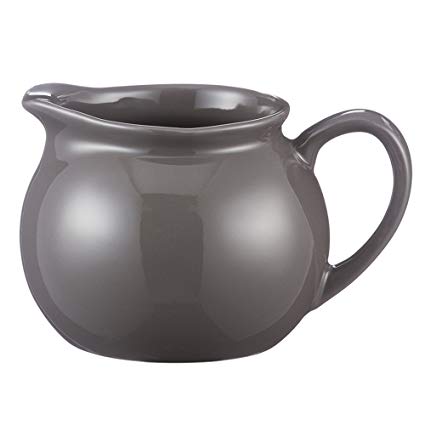 Mason Cash Classic Kitchen Creamer Pitcher, Durable Stoneware Jug With Handle, 11-Fluid Ounces, Microwave and Dishwasher Safe, Dark Gray