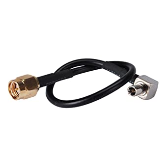 Rf SMA Male to Ts9 Plug RA Connector with 0.5ft Coaxial Flexible Cable RG174 15cm for LTE Antenna
