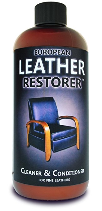 European Leather Restorer - The Best One Step Leather Cleaner and Conditioner for Furniture, Auto Interiors, Jackets, Purses, Boots, Sports Equipment, Saddles and Tack - 8 Ounce Bottle