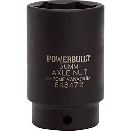 Powerbuilt 648472 1/2-Inch Drive x 36mm Axle Nut Socket