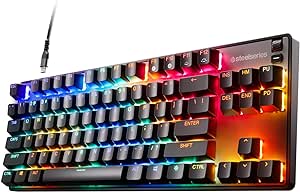 New SteelSeries Apex 9 TKL – HotSwap Optical Mini Keyboard – TKL Esports Design – Optical Switches – RGB Customization – Aluminum Alloy Frame – Double Shot PBT Keycaps