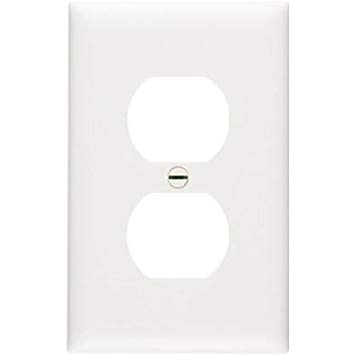 Legrand - Pass & Seymour SPO8WU Plastic Wall Plate Jumbo One Gang Duplex without Line Easy Install, White