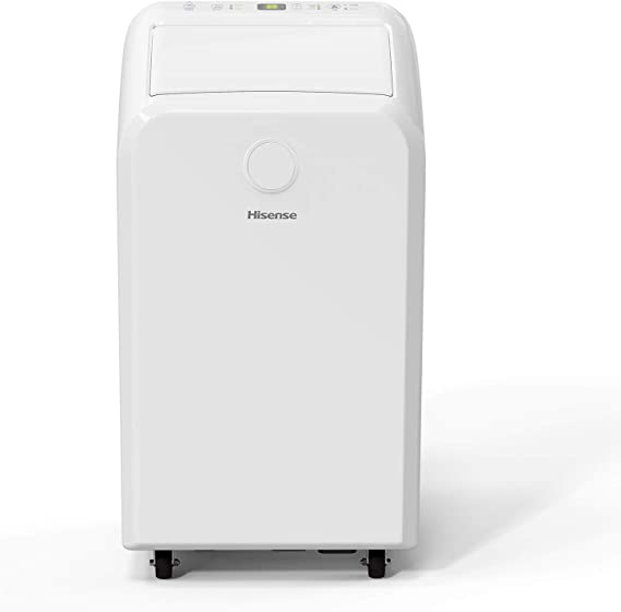 Hisense Portable Air Conditioner 8,000 BTU Cooling Dehumidifier Fan for Rooms up to 350 sq.ft, Remote Control, Long Distance Air Flow, White