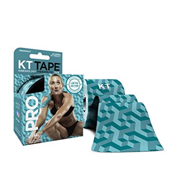 KT TAPE PRO Kinesiology Sports Tape, 20 Precut 10 inch strips, 100% synthetic, water resistant, breathable, free videos, pro & Olympic choice