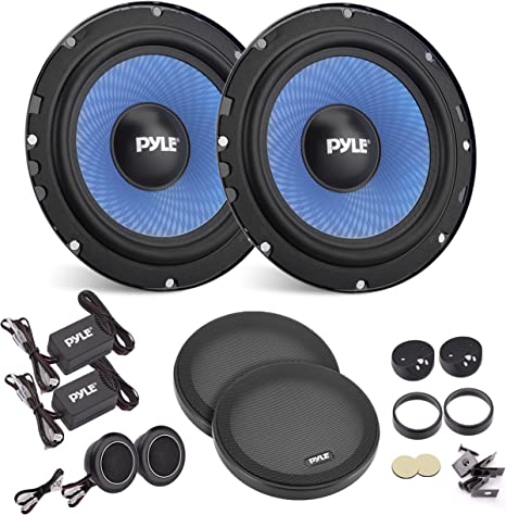 Two-Way Component Speaker System - One Pair 6.5'' Two-Way Component Kit, 360 Watts w/ 4 Ohm Impedance and 1'' High-Temperature ASV Voice Coil (Pair) - PL650CBL