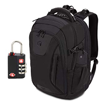 SwissGear 5358 USB ScanSmart Laptop Backpack. Abrasion-Resistant & Travel-Friendly Laptop Backpack Exclusive Bundle with Lock