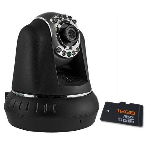 Cavalry IPC10020 Wireless IP Camera with 16 GB Micro SD Card (Black)