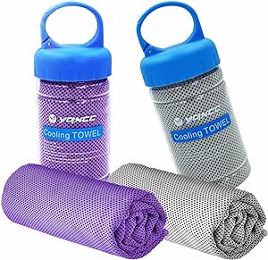 YQXCC 2 Pack Cooling Towel (47"x12") Ice Towel for Neck, Soft Breathable Chilly Towel, Microfiber Cool Towel for Yoga, Golf, Gym, Camping, Running, Workout & More Activities