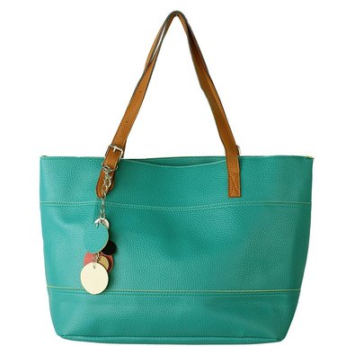 SHENGXILU Women's/Lady's PU Leather Handbag Colour Bar Shoulder Bag
