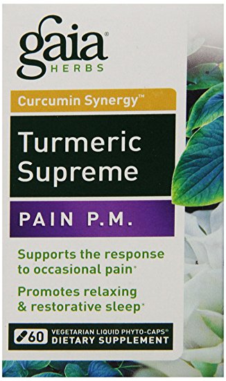 Gaia Herbs Turmeric Supreme Pain P.M, 60 Count