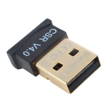 KobwaTM USB Bluetooth 40 Low Energy Micro AdapterGolden Black with Kobwas Keyring