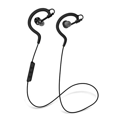 Bluetooth Headphones Syllable Noise Cancelling Sweatproof running Earbuds earphones with Mic for iPhone iPad Samsung Galaxy smartphones tablets Android, Laptop desktop, speaker and More -Black