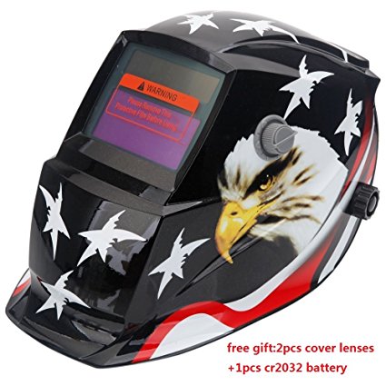 Z ZTDM Welding Helmet Pro Solar Auto Darkening American Eagle Hood,Adjustable Shade Range 4/9-13 Weld/Grind Welder Protective Gear Arc Mig Tig,CE EN379 ANSI Z87.1 Upgraded Version