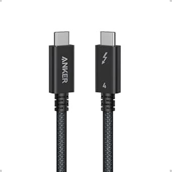 Anker Prime Thunderbolt 4 Kabel, 1m USB C auf USB C Kabel, 240W Laden, 40Gbit/s Datentransfer, unterstützt 8K/4K Displays, für iPhone 16 Serie, MacBook, iPad, Samsung (Thunderbolt 4-zertifiziert)